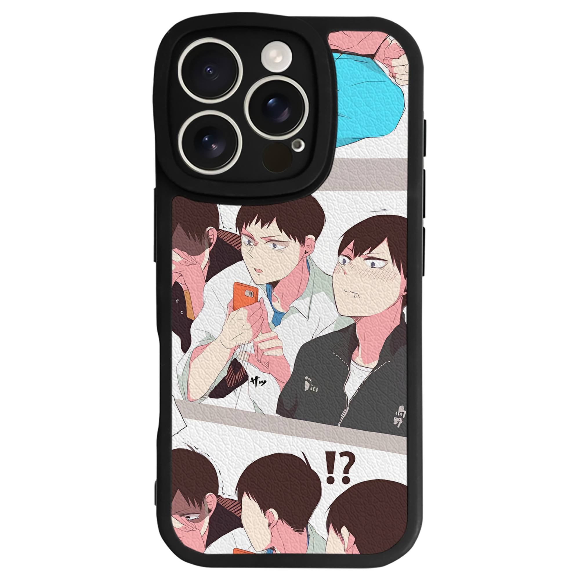 （画像用） ハイキュー!! Haikyu!! 【iPhone 16シリーズ対応】シリコンスマホケース（レザー調） 材質：シリコン
